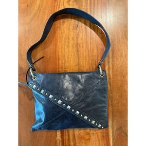 The Original Hobo Small Black Studded Rectangular shoulder Bag